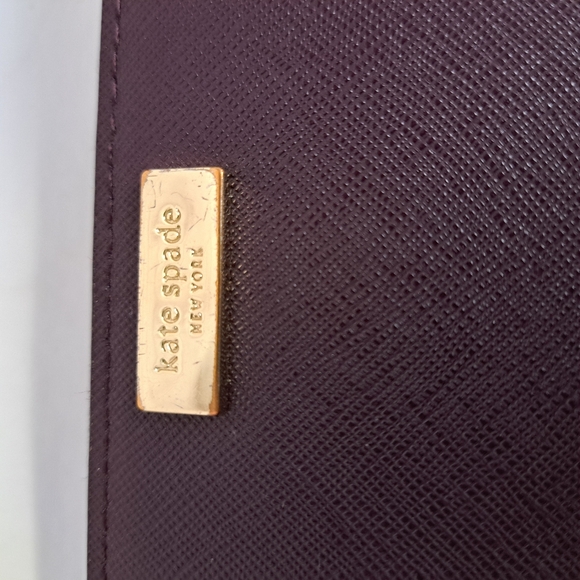Kate Spade Burgundy Leather Neda Zip Around Wallet - Picture 5 of 11